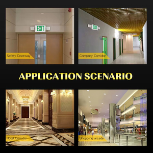 Luz DE EMERGENCIA LED de doble punto de doble cabezal, lámpara de indicación de salida recargable de seguridad contra incendios para montaje en pared automático - Product Image 4