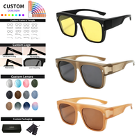 Lunettes de soleil polarisées YANA HM512, grandes, carrées, polyvalentes, avec protection UV400, monture intégrale, pour les voyages en plein air et la conduite, unisexe, logo personnalisé OEM/ODM