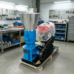 Machine à granulé<span class=keywords><strong>s</strong></span> d'aliments pour animaux entraînée par un moteur diesel, moulin à aliments pour animaux d'élevage portable à haut rendement pour bovins, ovins, lapins - Product Image 2