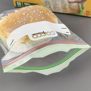 Custom Irregular Food Storage Bags With Writable Label Sealing For Refrigerator Snacks And Fruits Plastic Material - Product Image 2