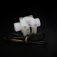 Capteur de débit à effet Hall ZQ-01 G1/2'' en PVDF, prix usine, vente chaude, DC3.5-24V, pour liquides chimiques et eau