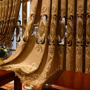 Golden Luxury Hotel Modern Curtains For The Living Room Quality European Style Drapes And Curtains Luxury