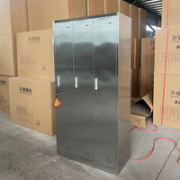 Casier de rangement en acier inoxydable pour employés à 6, 9 ou 12 portes, casiers de vestiaire métalliques, armoire en acier inoxydable