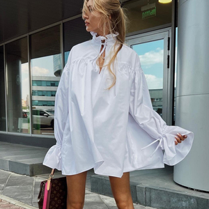 Nuovo arrivo 2025 estate abbigliamento moda <span class=keywords><strong>donna</strong></span> manica lunga camicette da <span class=keywords><strong>donna</strong></span> camicie <span class=keywords><strong>con</strong></span> corsetto due pezzi - Product Image 2