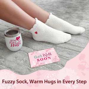 2025 Well Get Well Soon <b>Gift</b> Set for Women with Coffee Cup Gemstone Bracelet <b>Pink</b> Color Chemotherapy Care Package for Girls - Product Image 2
