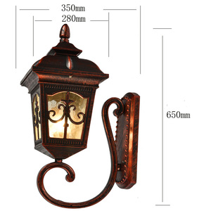 Outdoor Wall Lamp <b>LED</b> Aluminum Alloy Waterproof 3500K Warm White Tempered Glass <b>Diffuser</b> 10-Year Warranty Dimmable Square Garden - Product Image 3