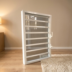 Finestra a Persiana Fissa Ventilata Lukliving con Telaio in Lega di Alluminio e Vetro, Funzione Invisibile, Griglie Moderne a Persiana - Product Image 2