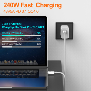 USB4 Thunderbolt 4 Compatible con todas las funciones Dual Type-C <span class=keywords><strong>Cable</strong></span> USB Chaqueta de PVC 100-240W 40G 8K <span class=keywords><strong>Cable</strong></span> de datos de <span class=keywords><strong>audio</strong></span> y <span class=keywords><strong>video</strong></span> para A451 - Product Image 3