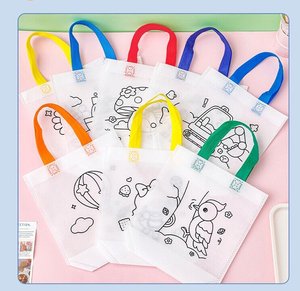 Sac à colorier DIY en non-tissé <span class=keywords><strong>pour</strong></span> enfants, motif dessin animé, idéal <span class=keywords><strong>pour</strong></span> la maternelle - Product Image 6