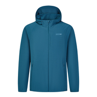 Chaqueta cortavientos Softshell ligera para hombre con cuello levantado, chaqueta deportiva informal impermeable para tela recubierta de verano