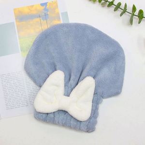 Toallas de microfibra al por mayor para secar el cabello, superabsorbentes, con lazo, gorro de ducha para niñas y mujeres - Product Image 4