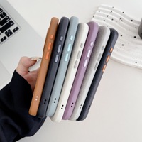 Coque de téléphone portable DYL en TPU et microfibre, texture litchi, style Instagram, avec anneau magnétique et processus de goutte d'huile, pour séries 15/16/17