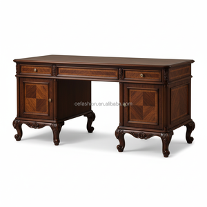 Poltrona Decorativa OE-FASHION in Legno Massello di Noce Antico, Schienale con Intarsi di Lusso, Velluto Bordeaux per Soggiorno - Product Image 5