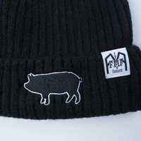 Quantité minimale de commande bas personnalisé de haute qualité logo brodé acrylique et fil de laine Ski Sport hiver bonnet unisexe à revers chapeaux avec étiquettes tissées