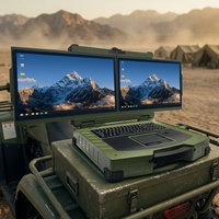 Laptop Professionale da 17,3 Pollici con Protezione IP65, SSD da 512GB, Notebook Portatile Robusto a Grande Capacità con 2 Schermi
