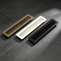 Grille de ventilation de sol en fer de haute qualité à lamelles longues intégrées 2*14, diffuseur de sol réglable en fer pour armoire