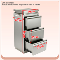 Chariot de rangement XFMC en acier inoxydable argenté de haute qualité pour salon de manucure, meuble de salon de beauté à 3 niveaux pour outils de coiffeur
