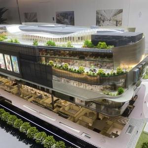 Modèle réduit 3D personnalisé <span class=keywords><strong>de</strong></span> centre commercial et bâtiment commercial, échelle 1:80, avec éclairage LED et matériaux sur mesure - Product Image 1