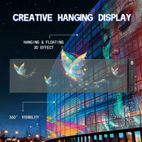 Écran holographique transparent à diodes électroluminescentes P3.91, flexible, ultra-fin, affichage dynamique