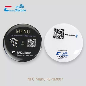 70mm 80mm özelleştirilmiş epoksi QR kod menü <span class=keywords><strong>NFC</strong></span> etiketi restoran için masa <span class=keywords><strong>NFC</strong></span> epoksi menü yapıştırılan - Product Image 2