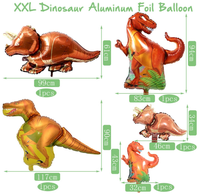 Ballons en feuille d'aluminium 3D dinosaure hélium jouet cadeau pour fête prénatale fille garçon ONE jeu d'anniversaire vacances événement fête fournitures décor