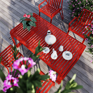 Patio Aluminum Outdoor Dining <b>Table</b> and Chairs Outdoor Garden <b>Table</b> and Chairs Set QY-D001 Aluminum Garden Furniture QY-D001 - Product Image 3