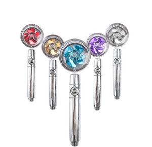 High-Pressure Handheld Turbo <b>Fan</b> Shower Head with 5 Filters Mirror Finish Water Saving Rainfall <b>Spray</b> Bathroom Accessories - Product Image 1