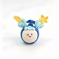 Pendentifs en crochet faits main avec pompons en fil, signes du zodiaque, poupées du zodiaque, porte-clés, cadeaux pour voiture, peluches