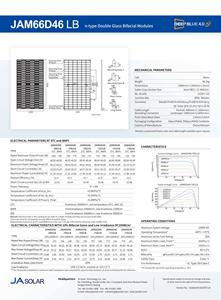 Panel Solar Bifacial de Doble Vidrio JA Solar 455W Full Black JAM54D41-455/LB, Tipo N, 23% de Eficiencia, Stock en China, Almacén en la UE, 108mm - Product Image 2