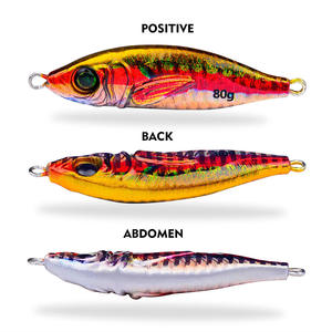Señuelo de Pesca Metálico Luminoso Japonés de Impresión 3D para Agua Salada, de 30g, 40g, 60g, 80g, de Hundimiento Rápido, <span class=keywords><strong>Precio</strong></span> Económico, Venta al por Mayor - Product Image 6