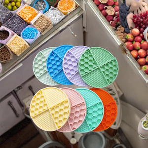 HILIM Customized Eco-Friendly Solid Rounded <b>Silicone</b> Bowl Slow Feeder Lick Pad for Pets Anxiety Relief <b>Mat</b> - Product Image 2