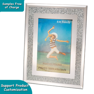 Pha Lê rõ ràng kính vuông khung hình với nhân đôi lấp lánh nghiền nát kim cương thiết kế cho trang trí nội thất - Product Image 1