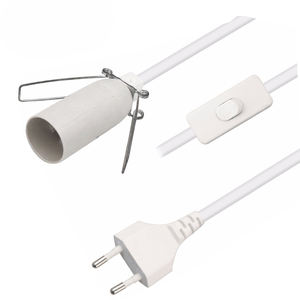 1.8m cordon d'alimentation câble E14 prise de lampe avec fil d'interrupteur pour lampe à sel pendentif <span class=keywords><strong>ampoule</strong></span> LED <span class=keywords><strong>suspension</strong></span> support de <span class=keywords><strong>suspension</strong></span> prise ue - Product Image 3