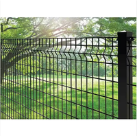 Malla de Alambre Soldada Galvanizada Ecológica con Recubrimiento de PVC 3D de 6 Pies (2.23*2.9m) Anti-Escalada para Pared Perimetral de Jardín