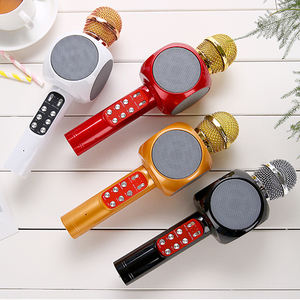 Microphone de karaoké sans fil d'anniversaire de Noël Machine de haut-parleur de karaoké portable avec lumières LED contrôlables - Product Image 6