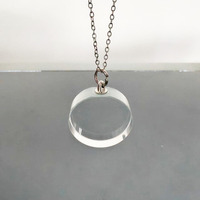 Collier en cristal K9 vierge personnalisable pour gravure laser, forme ronde, en verre, idéal pour cadeau, vente en gros à prix abordable