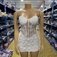 En stock CY901492 Robe mini sexy pour femme, motif floral, coupe ajustée, tenue de vacances, fournisseur en gros