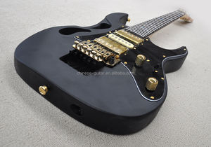 กีตาร์ไฟฟ้า Flyoung สีดำด้าน พร้อม <span class=keywords><strong>Floyd</strong></span> <span class=keywords><strong>Rose</strong></span> Bridge ฮาร์ดแวร์สีทอง ฟิงเกอร์บอร์ดไม้โรสวูด ผลิตตามสั่ง - Product Image 4