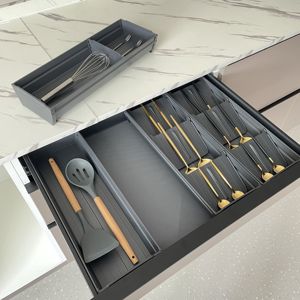 Organizador de Cajones de Cocina de Alta Calidad Goldmine, Organizador de Cubiertos Extensible de Aleación de Aluminio, Bandeja para Utensilios - Product Image 3