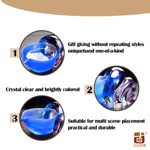 स्पष्ट क्रिस्टल आकार सीशेल मूर्तिकला महासागर घर सजावट फेंग शुई धन प्रवाह सकारात्मक ऊर्जा केंद्रबिंदु उपहार कला - Product Image 3