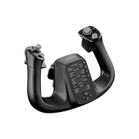 Manette de jeu sans fil MOZA MFY YOKE 2,4 GHz pour simulateur de vol avec double vibration, design écologique, noir pour PC