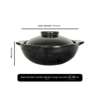 Casserole en céramique NEWELL pour usage domestique, pot en terre cuite avec couvercle pour la cuisson, la cuisine, le restaurant et le service à table