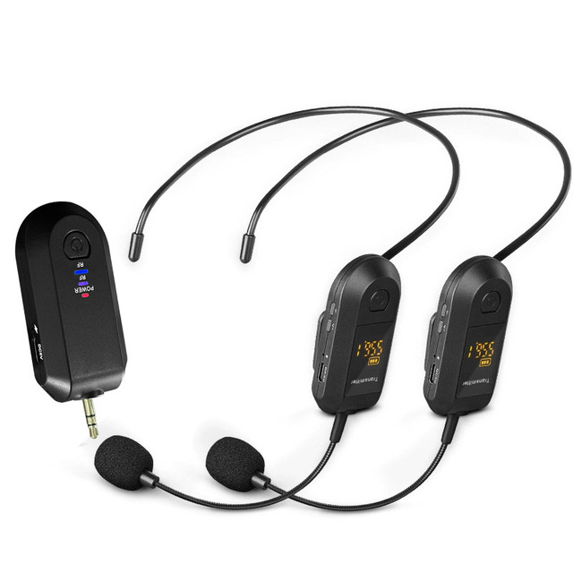 2.4g Wireless Microphone Handheld Voice Louderspeaker Headset Microphone for Church Teacking Meeting Amplifier Mic System