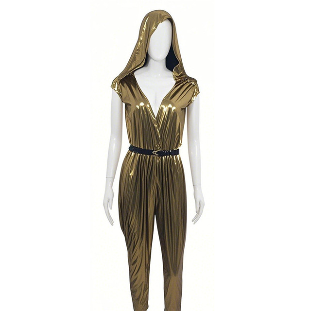 slim fit dress slacks 70s Boogie Babe Gold Disco Womens Mini Dress main image 0