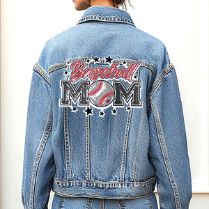 En gros, Grandes écussons à paillettes 'Baseball Mom' avec lettres rouges et étoiles brodées, thermocollants, pour l'applique dorsale <span class=keywords><strong>de</strong></span> veste <span class=keywords><strong>de</strong></span> jour <span class=keywords><strong>de</strong></span> match - Product Image 4