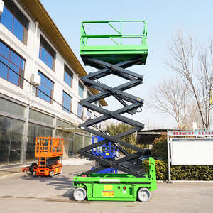 Plataforma elevadora eléctrica autopropulsada tipo tijera para trabajos móviles en altura para personal. - Product Image 1