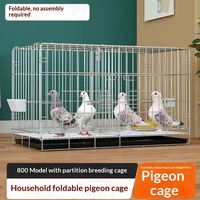 Cage à pigeons pliable en bois massif à deux étages, grande et extra-large, pour l'élevage domestique d'oiseaux, sans installation