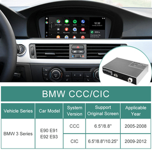 Módulo Carplay inalámbrico STWEI Android Auto para BMW CCC CIC E90 E91 E92 E93 2005-2012 compatible con cámara de marcha atrás de coche Mirror Link - Product Image 5