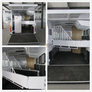 2024 4-Horse Gooseneck Standaard Transport Paardentrailer Met Woonruimte Gegalvaniseerd Laadwagen - Product Image 4