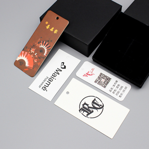 Étiquettes volantes imprimées personnalisées recyclées de luxe en carton spécial écologique vêtements chaussures sacs étiquettes papier durable propre - Product Image 4